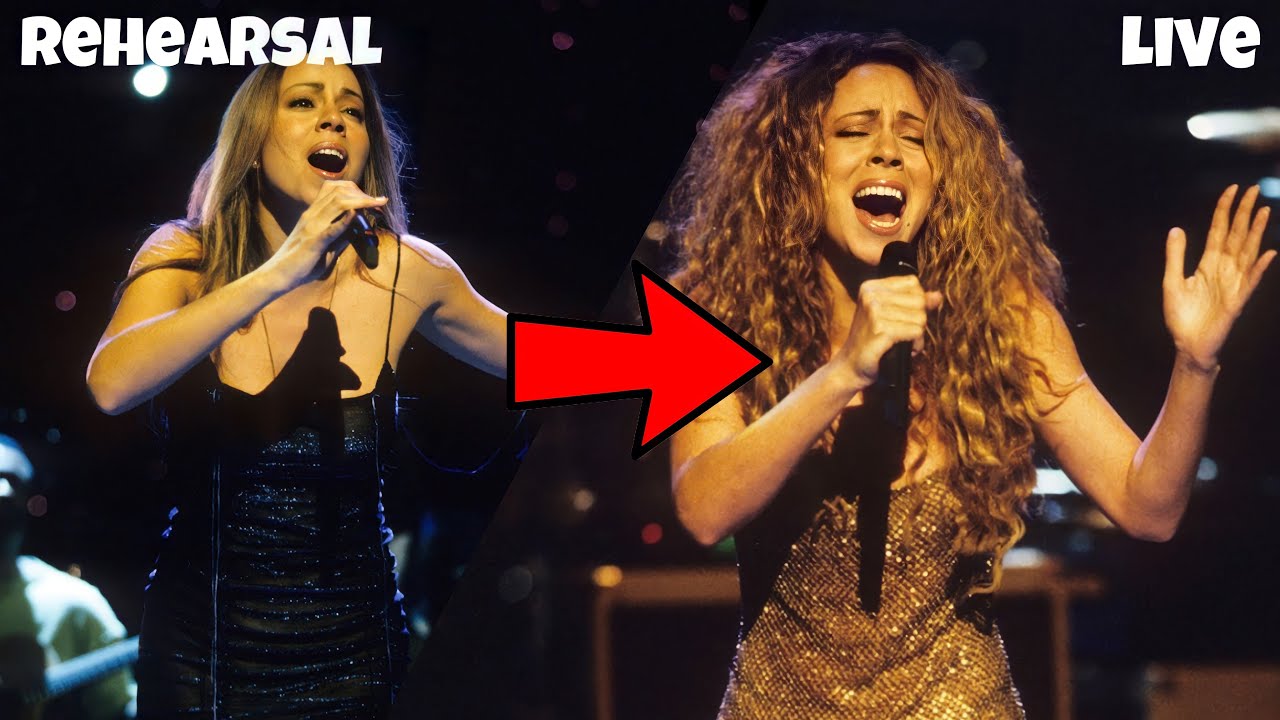 Mariah Carey Rehearsal VS Live