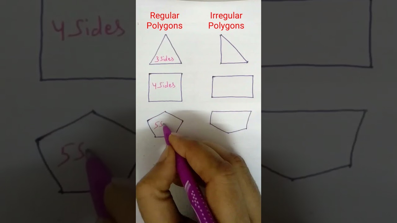 Regular and Irregular polygons 📚📒 Math infinity hk #polygon #shorts #maths #viral