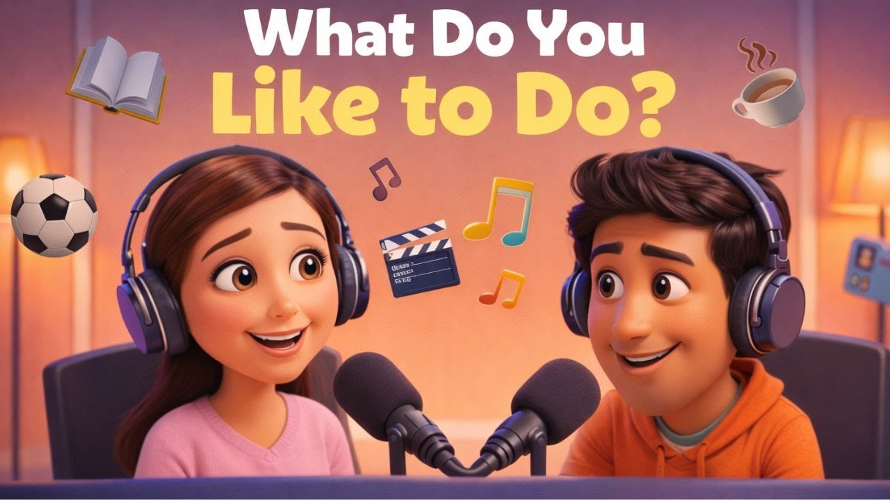 Practice “I like, I enjoy, I love” in easy English conversation.💬 What do you like to do?