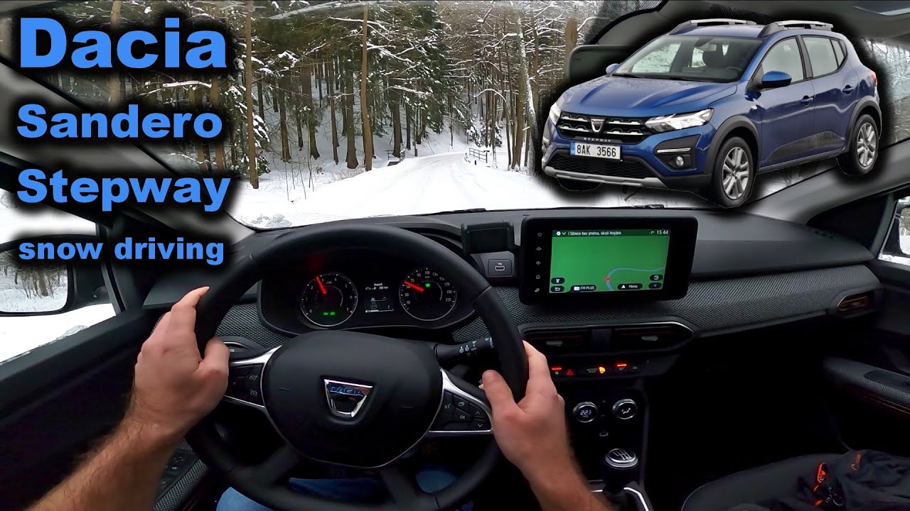 POV test drive on snow | 2020 Dacia Sandero Stepway TCe 90 6MT (new generation)