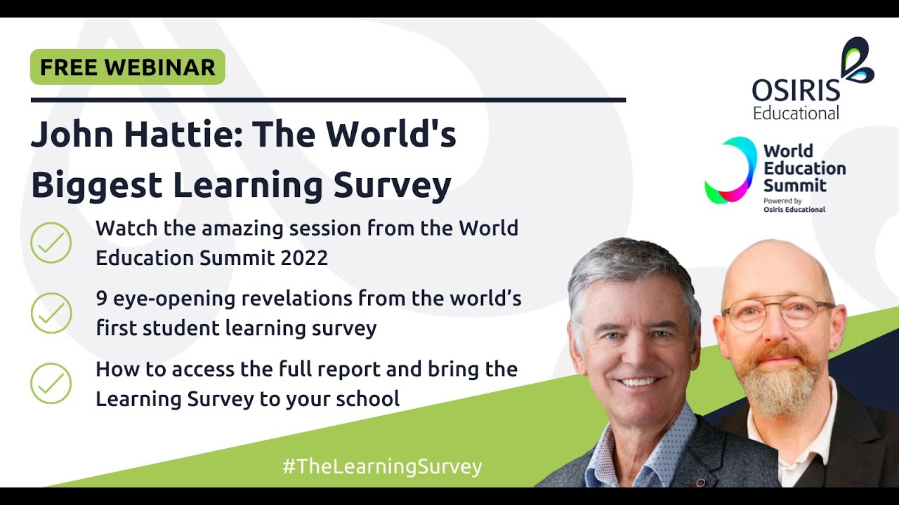 9 eye-opening revelations from Professor John Hattie - The Learning Survey