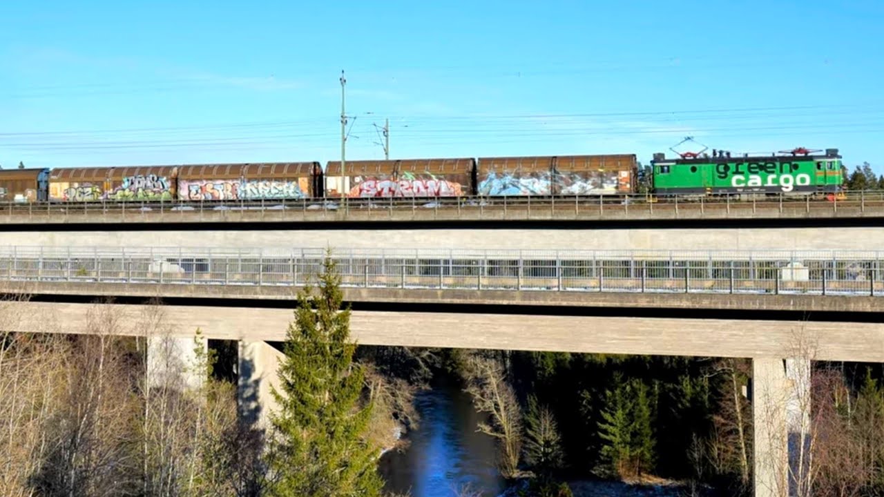Tågspaning runt Velandabron i Trollhättan