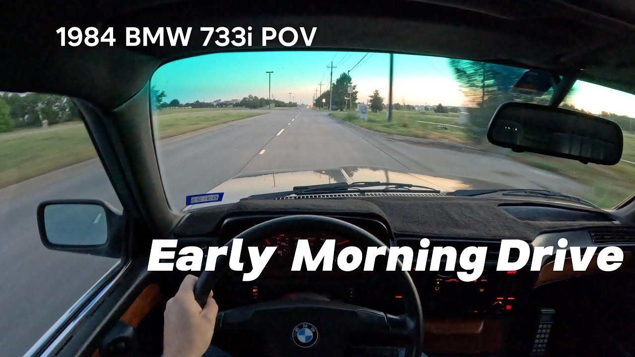 1984 BMW e23 733i POV Drive   Early Morning DFW