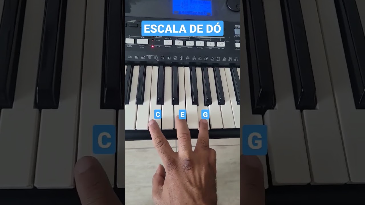 Como tocar o acorde de D&oacute; no teclado - Piano Tutorial #shorts #pianotutorial
