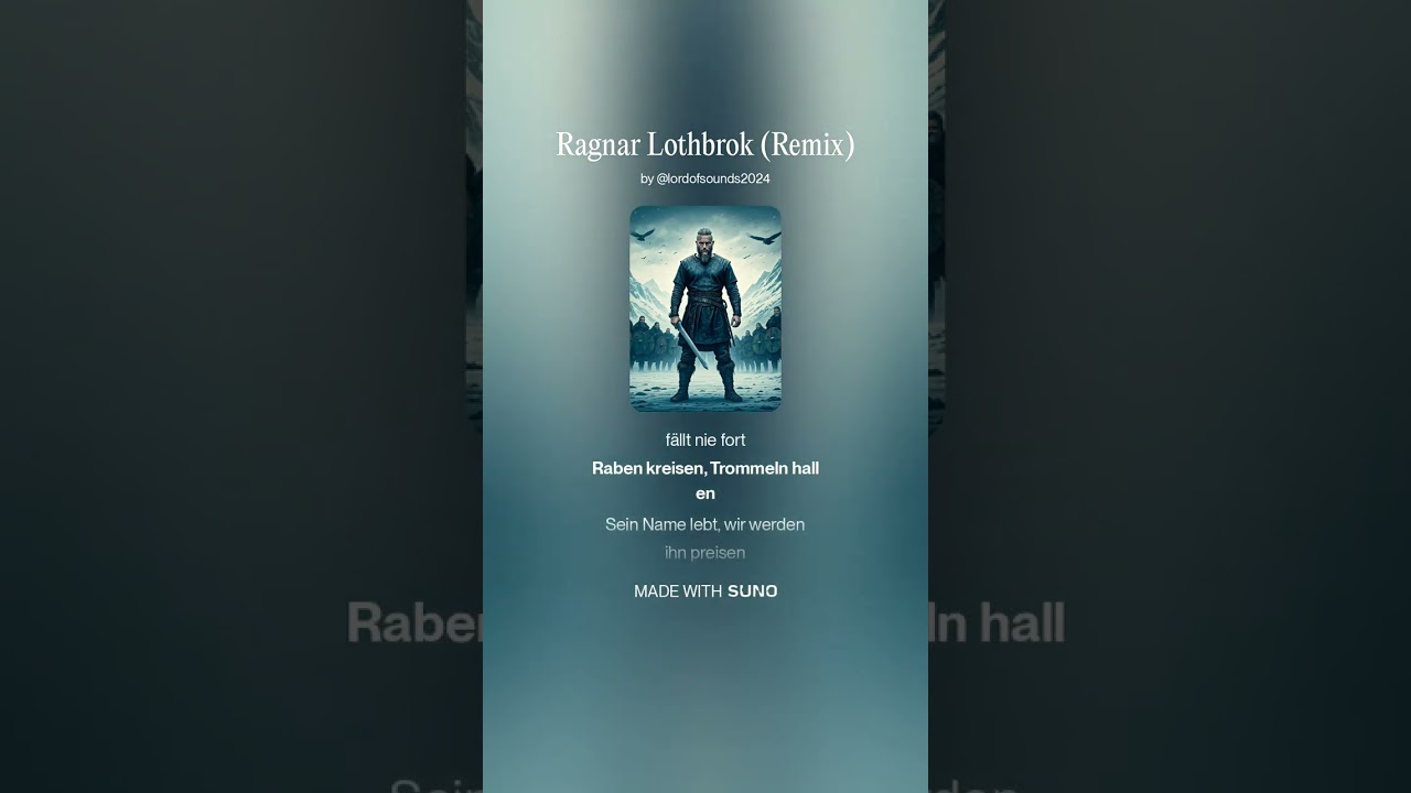🛡️ RAGNAR LOTHBROK (REMIX)– German Viking Hero Anthem 🛡️