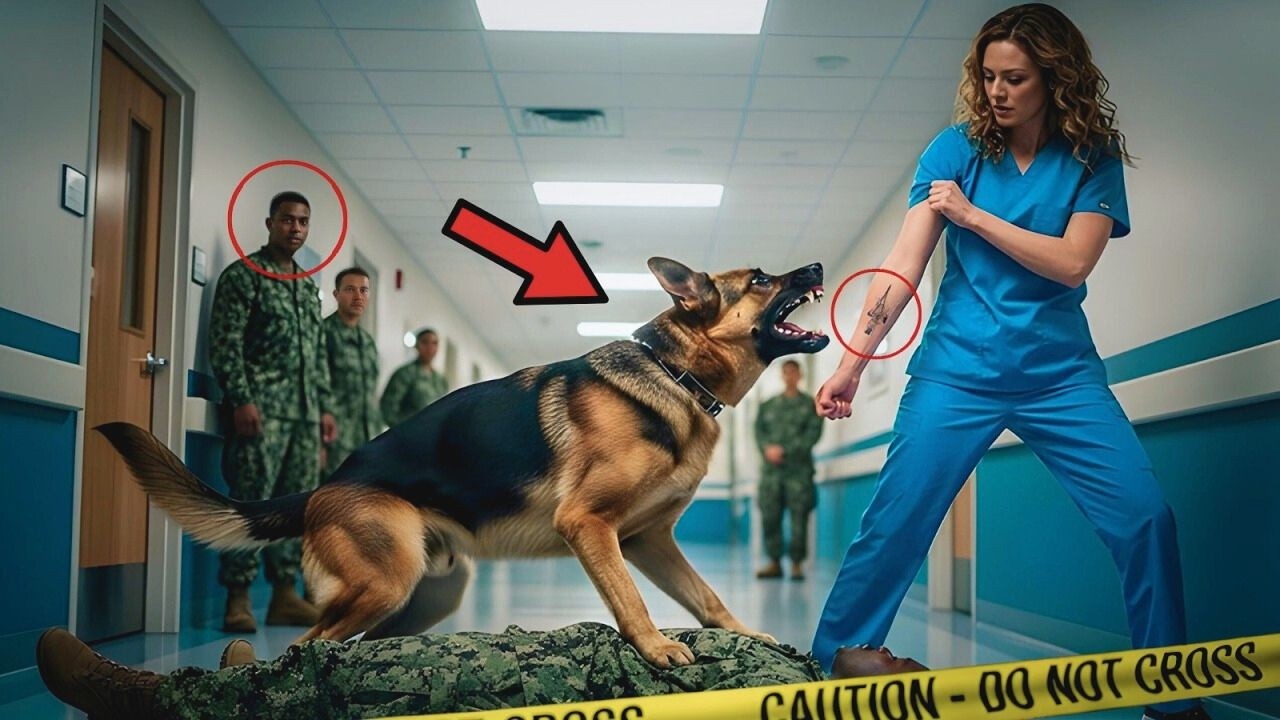 El K9 no dejó que nadie se acercara al SEAL herido, hasta que la enfermera mostró su tatuaje. clave!