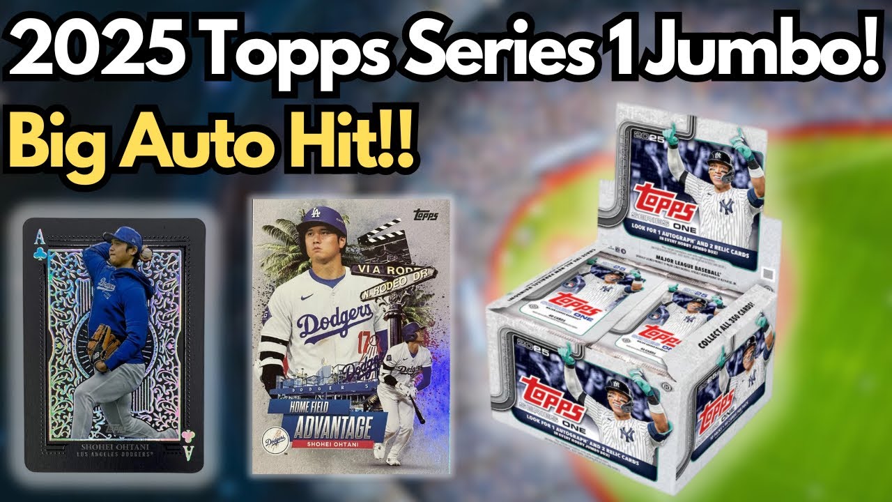 Massive Auto! 2025 Topps Series 1 Baseball Jumbo Hobby Box! Case Hit Hunting! Plus Giveaway!