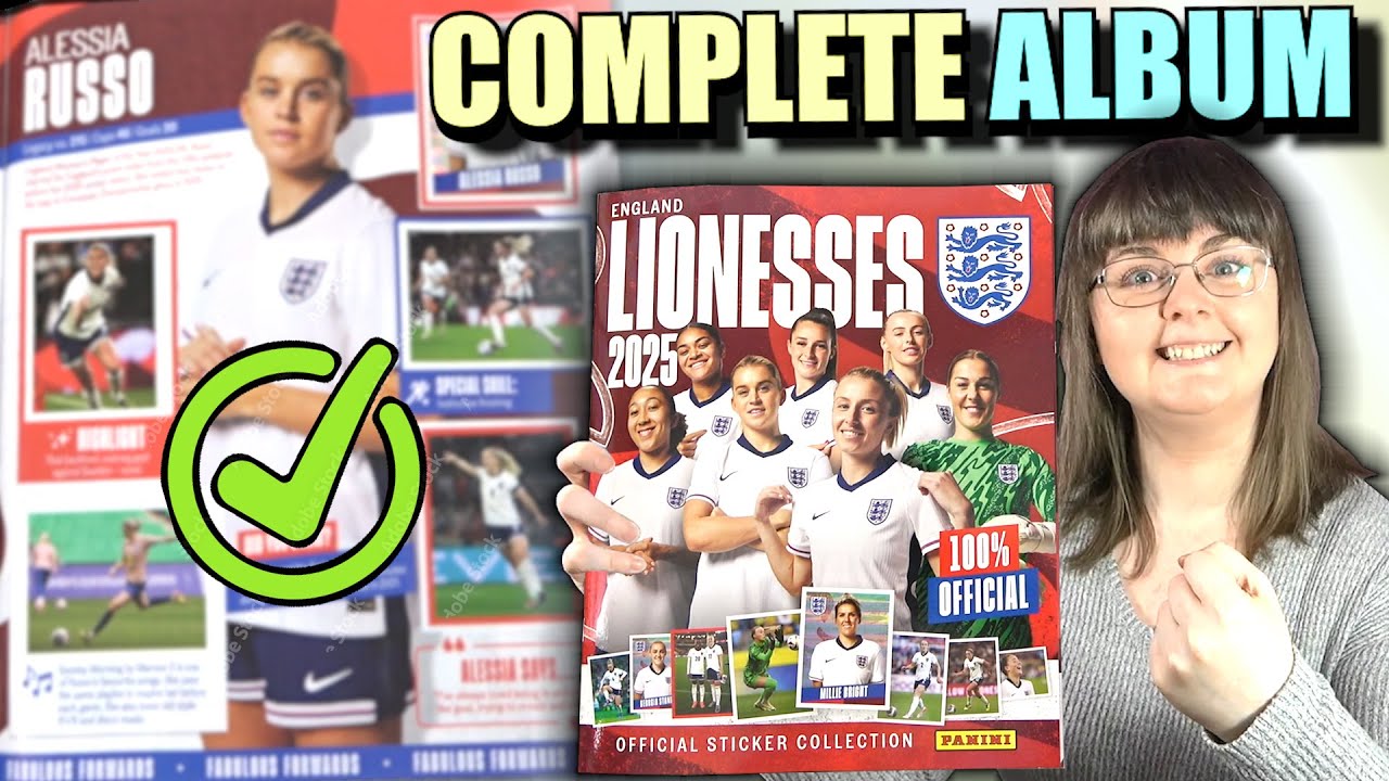 COMPLETE COLLECTION | NEW Panini England Lionesses 2025 Sticker Album Update | 100% Complete