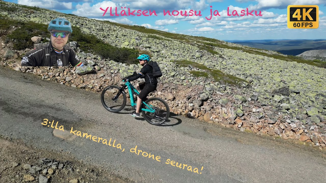 Ylläs | Nousu ja lasku Ylläkselle eMTB pyörällä, koko lenkki 3.8.2024