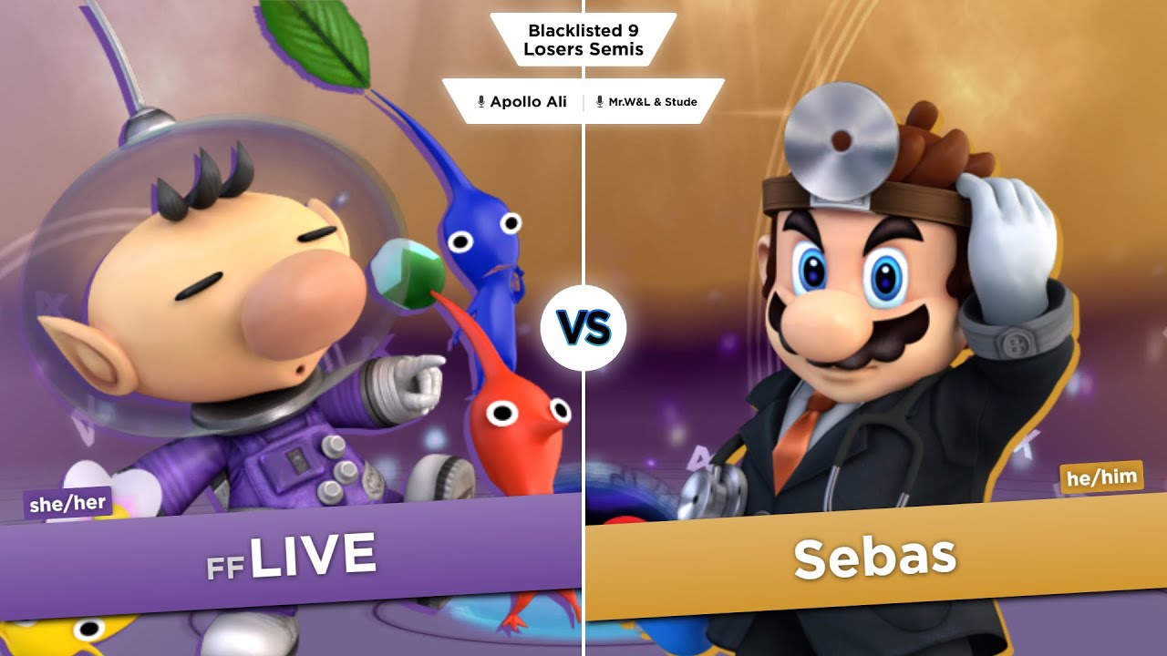 Blacklisted 9 LS - LIVE (Olimar) vs Sebas (Mario)