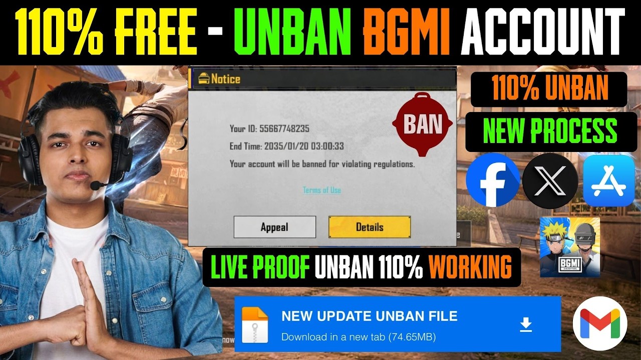 how to Unban bgmi Account | 10 Year Unban BGMI ID | Bgmi ID Unban kaise karen | 100% Working Trick