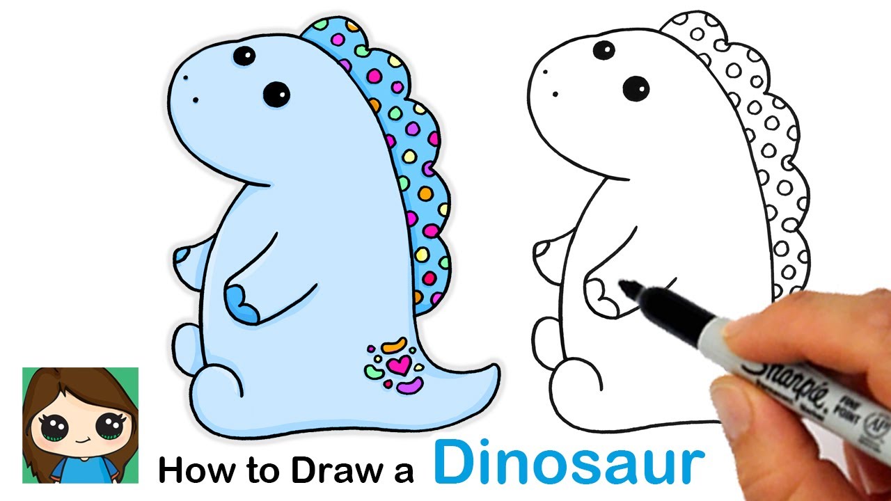 How to Draw Cousin Derp the Dinosaur | Moriah Elizabeth