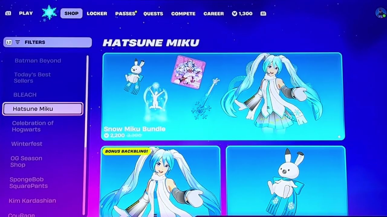 Snow Hatsune Miku bundle is now here in the item shop