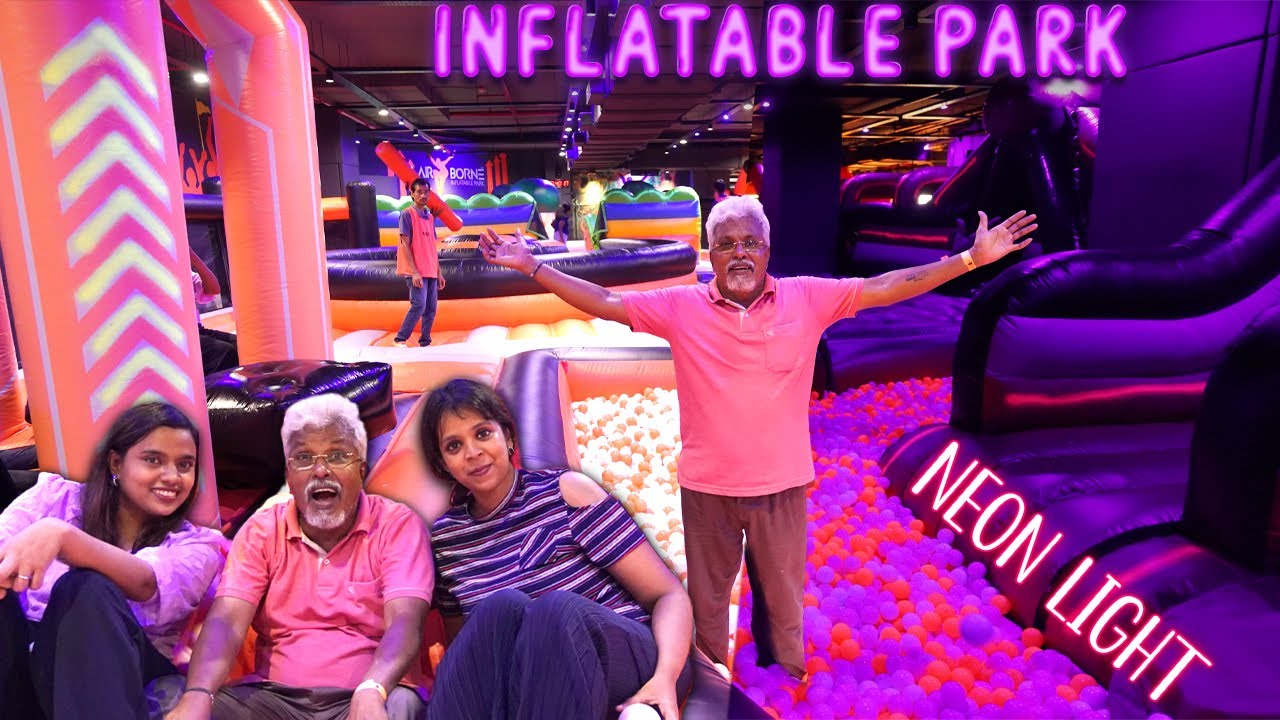 INFLATABLE PARK with Friends 😝| Semma Galatta 🤣🤪| Airborne park 🔥