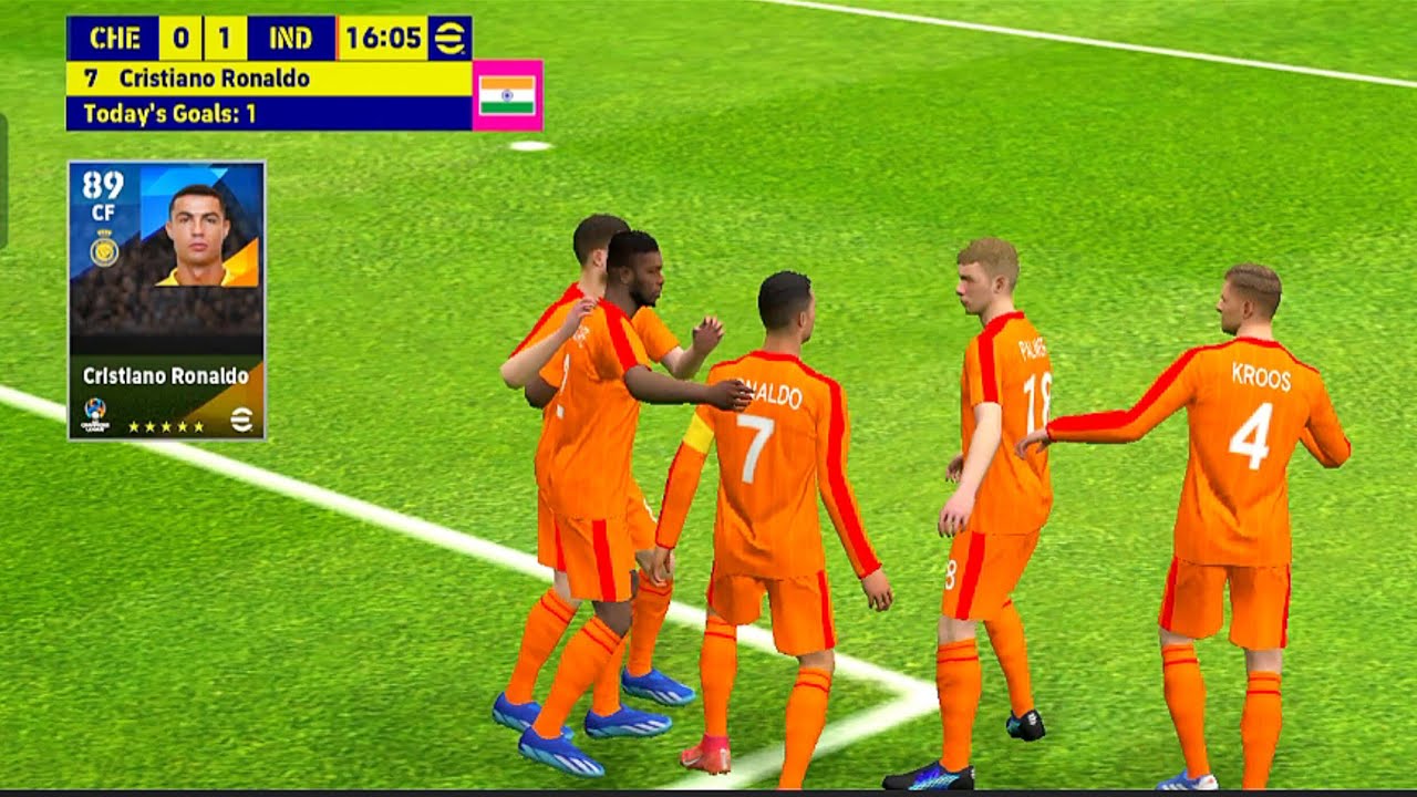 CR7 scored a goal. Celebrated it as suiiiii.             #eFootball #rolando #messi