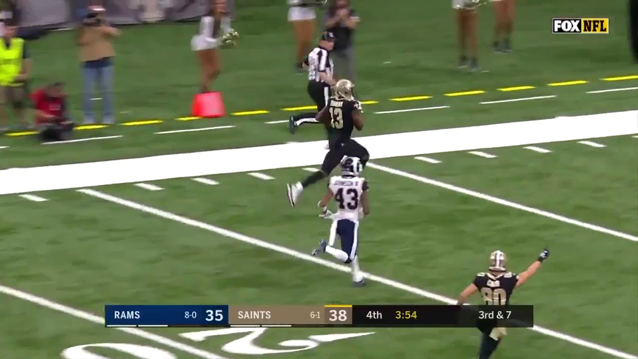 Michael Thomas hit the nitrous in route to a 72 yard touch down and calls Joe Horn former saint