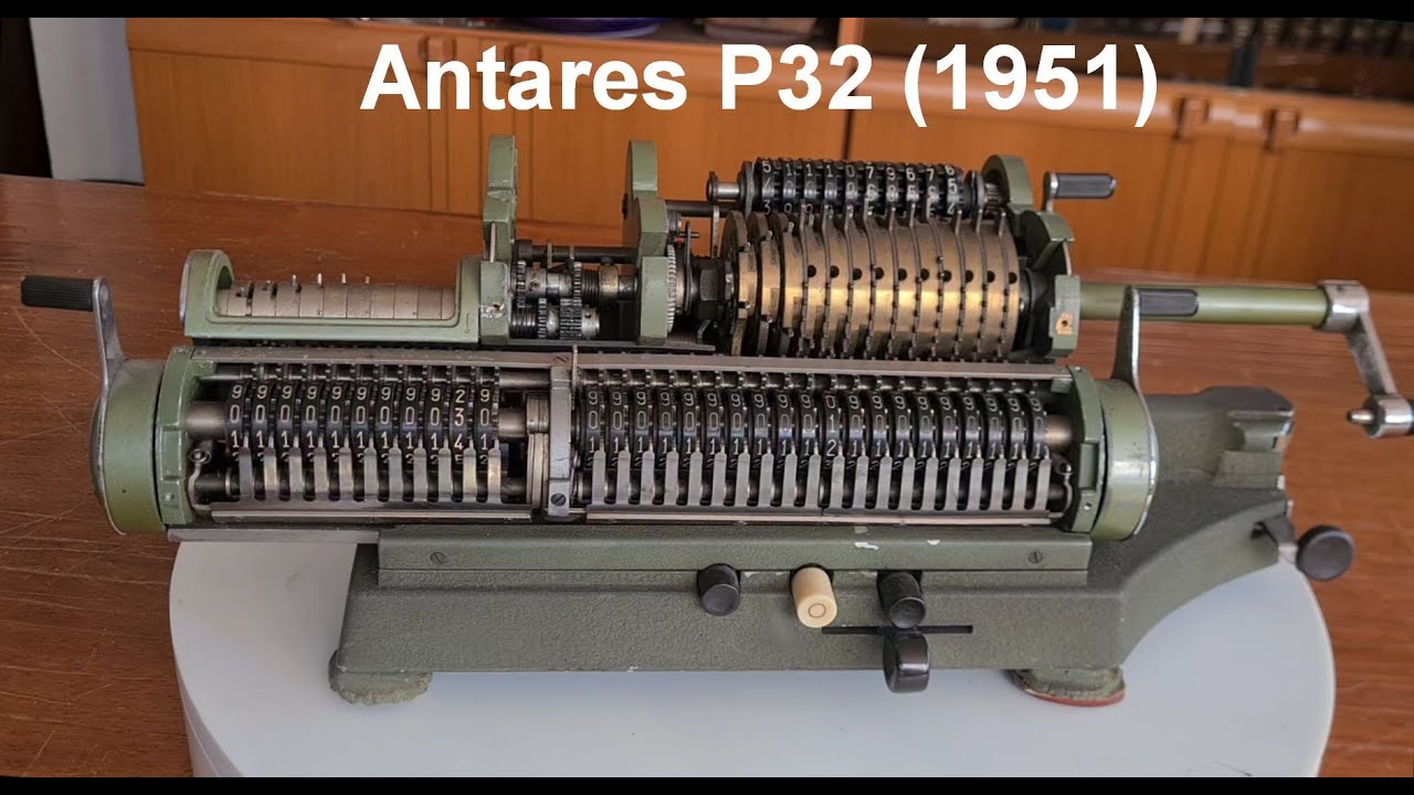 Antares P32 1951 года, калькулятор, полный шестерёнок (видео № 237)