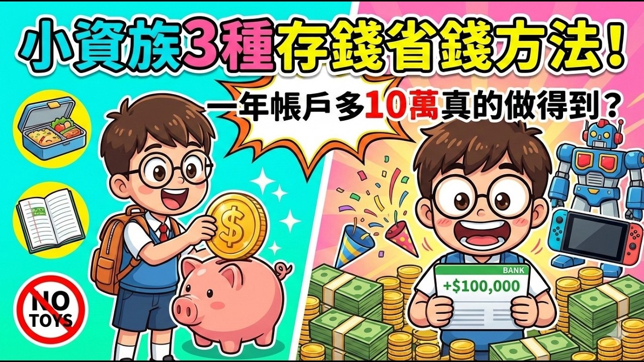 小資族3種存錢省錢方法！一年帳戶多10萬真的做得到？