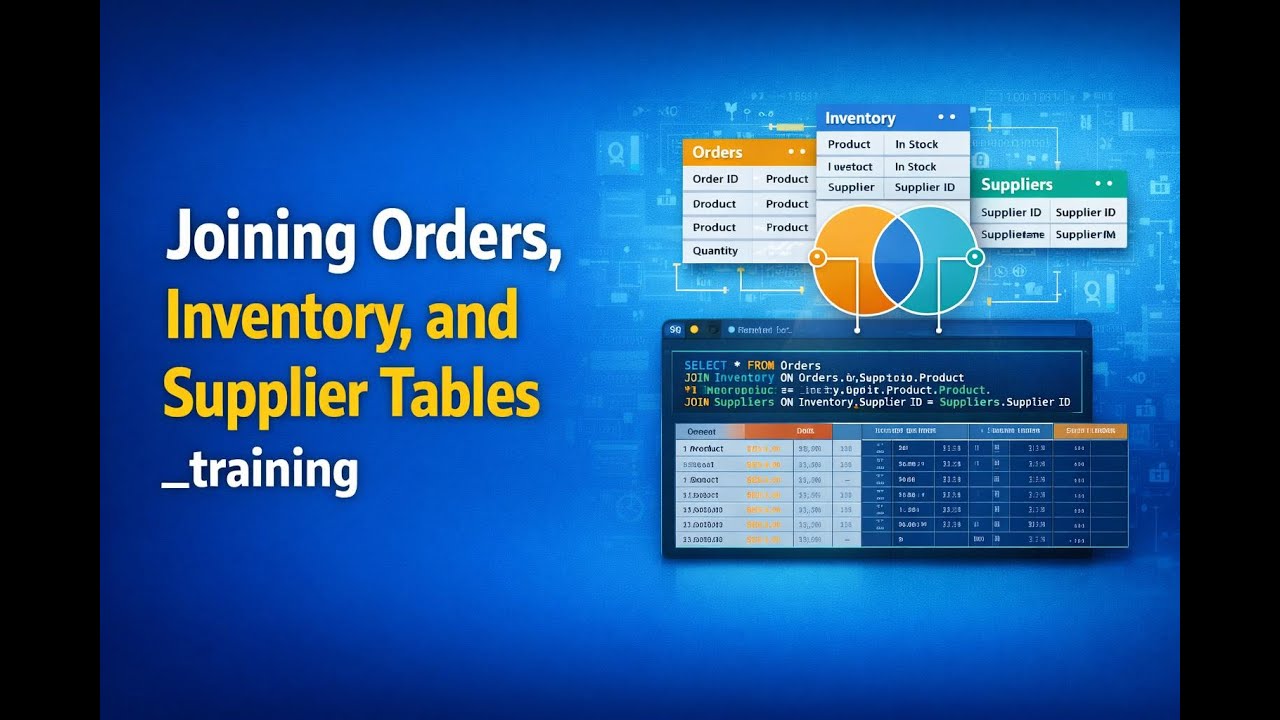 Joining Orders, Inventory, and Supplier Tables_training