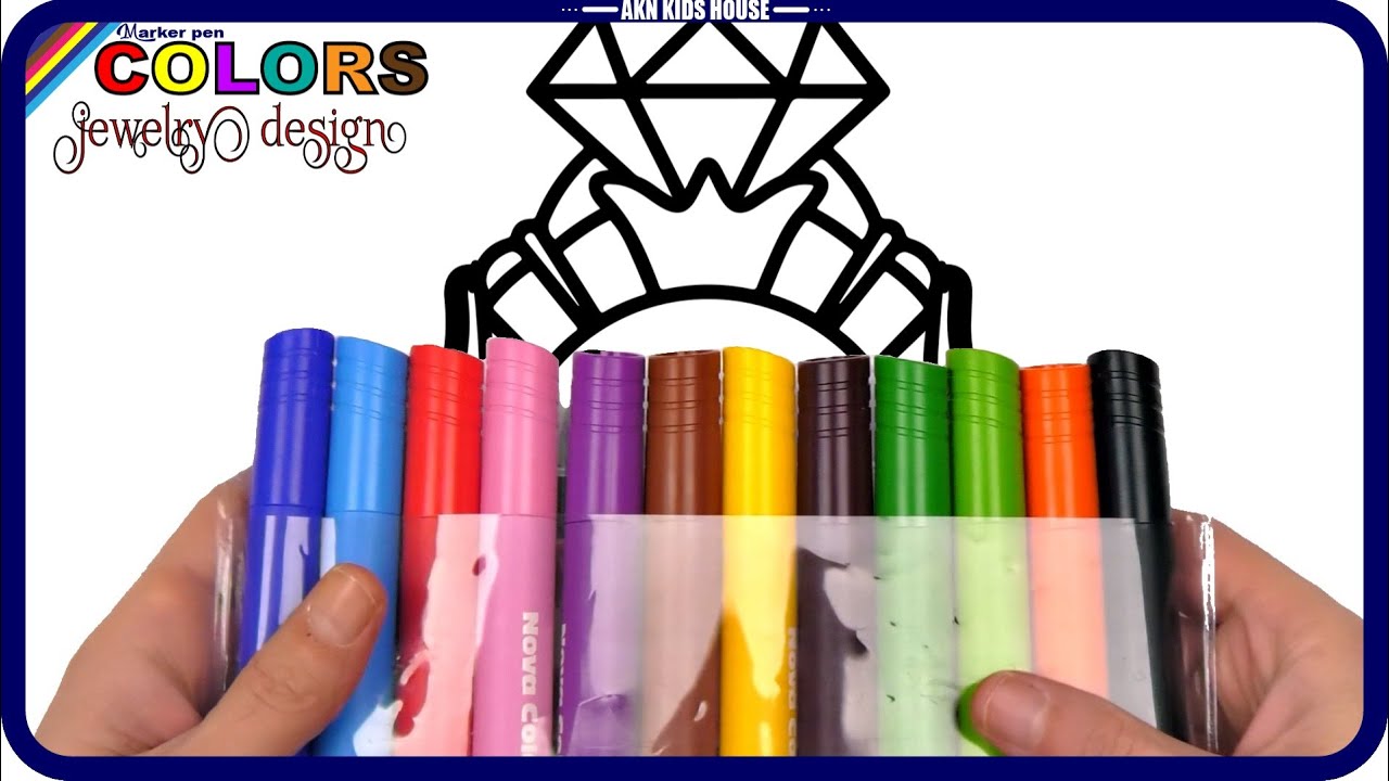 Solitaire Ring BIG Marker Pencil Coloring Pages / Akn Kids House