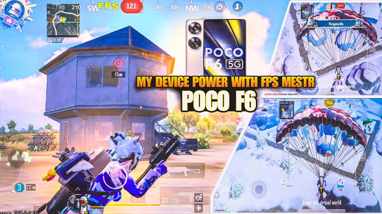 POCO F6 BGMI Gameplay | Clutch Skills + FPS Meter Test 🔱