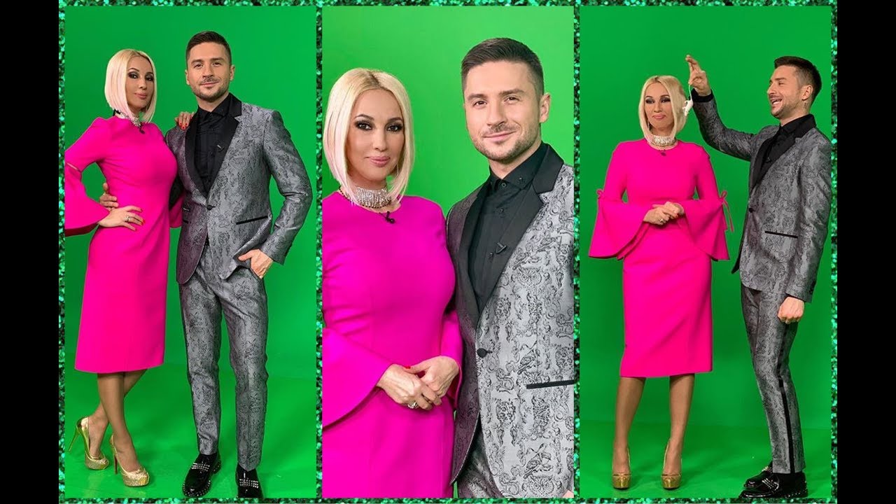 Сергей Лазарев и Лера Кудрявцева. Съемка 50 лучших клипов МУЗ TV 14.12.2019г
