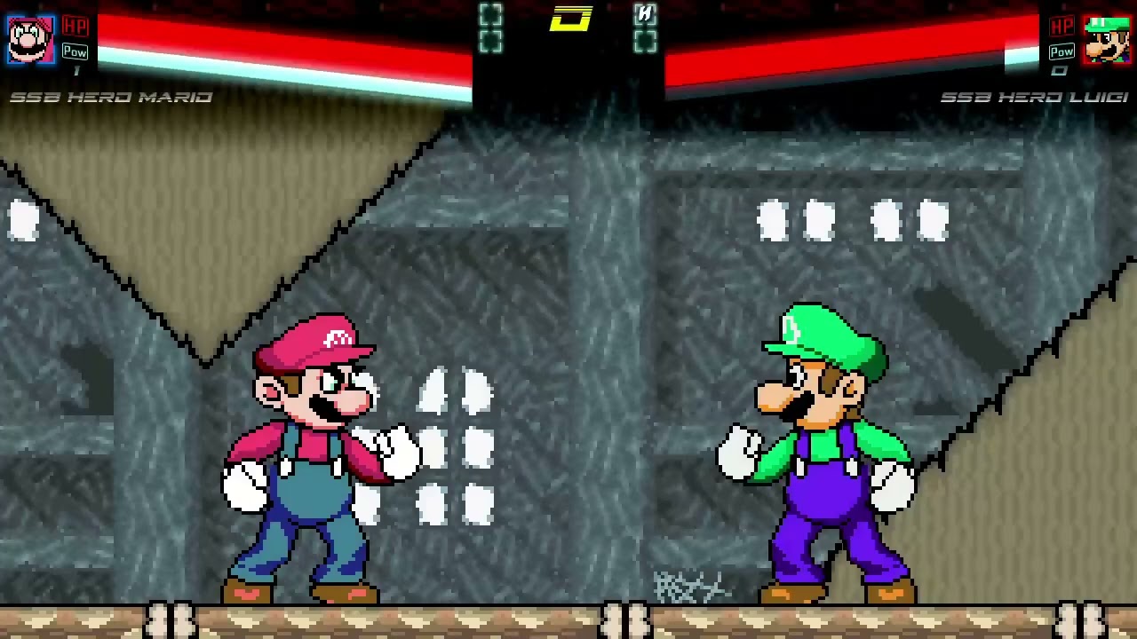 Mugen Request - SSB Hero Mario VS SSB Hero Luigi