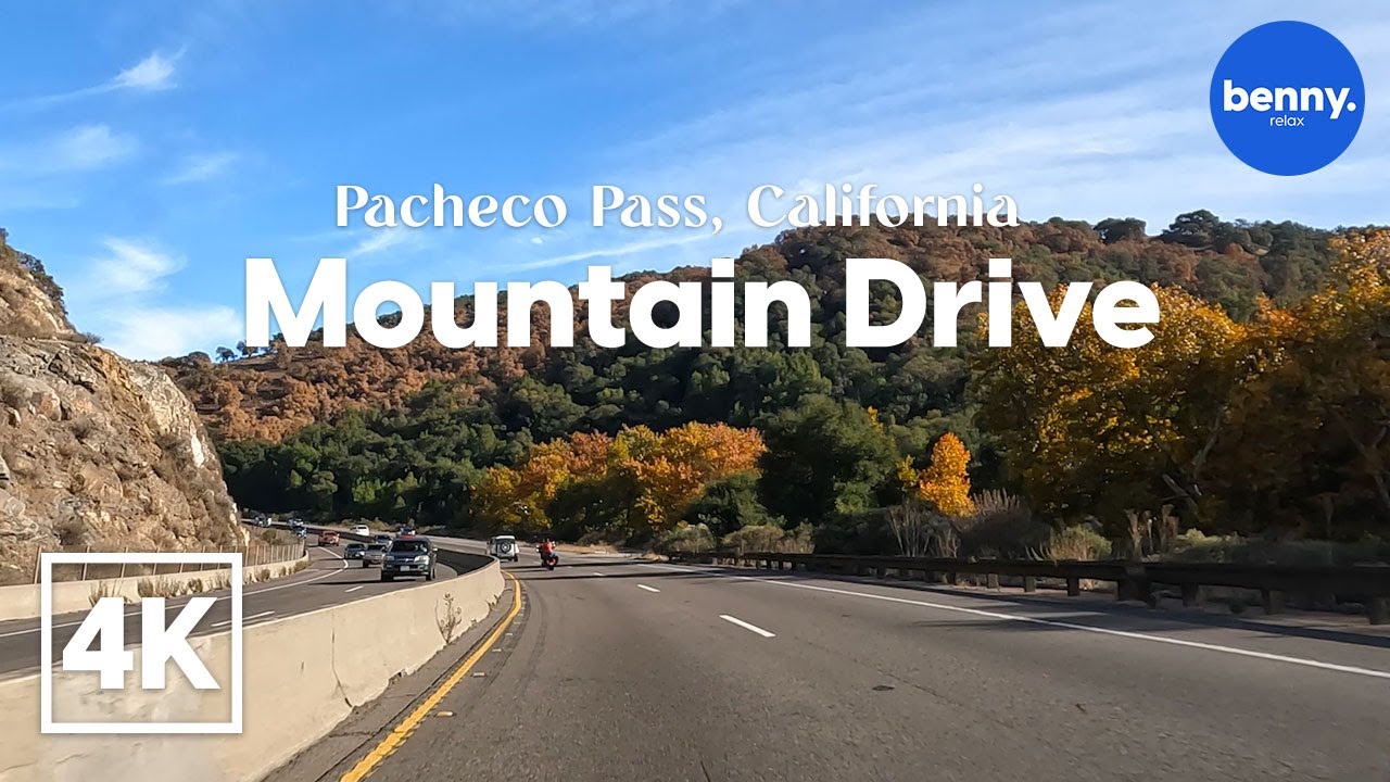 Scenic Mountain Drive in California - Relaxing Driving Sounds 4K