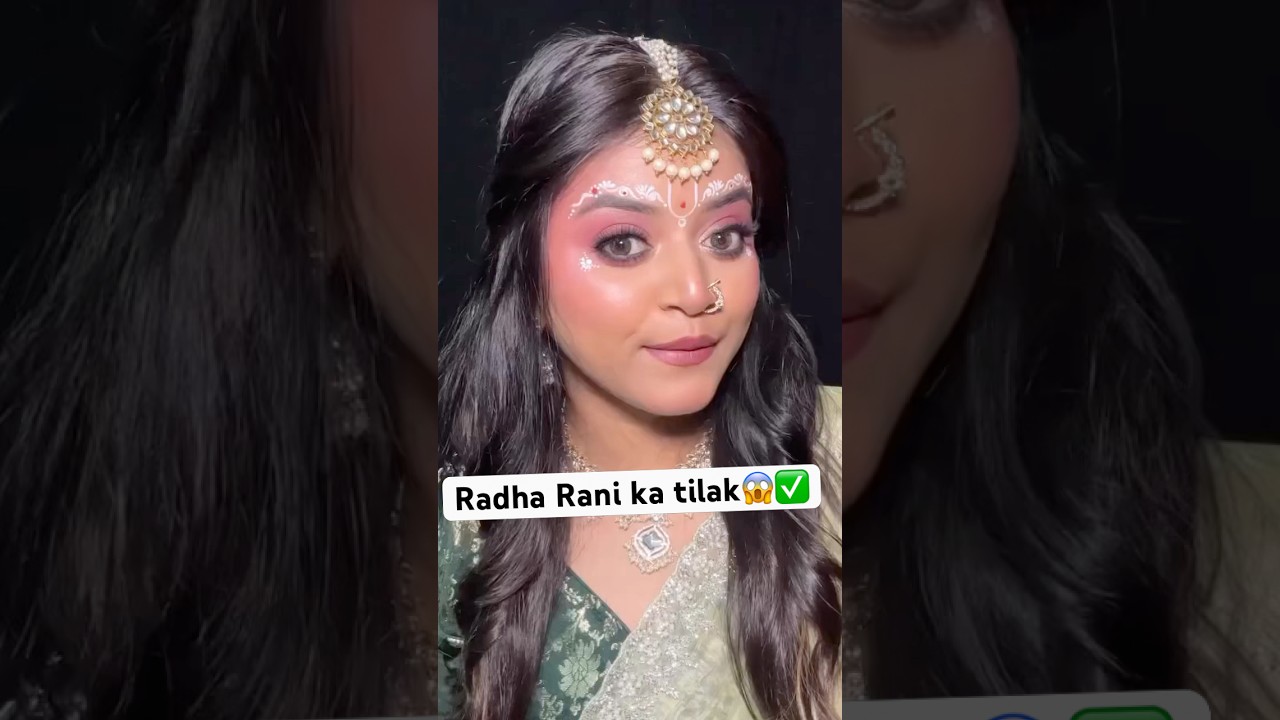 Radha Rani ka tilak 😱✅#radha #viral #makeup #viralvideo #makeuptutorial #tilak #reels #shots #video