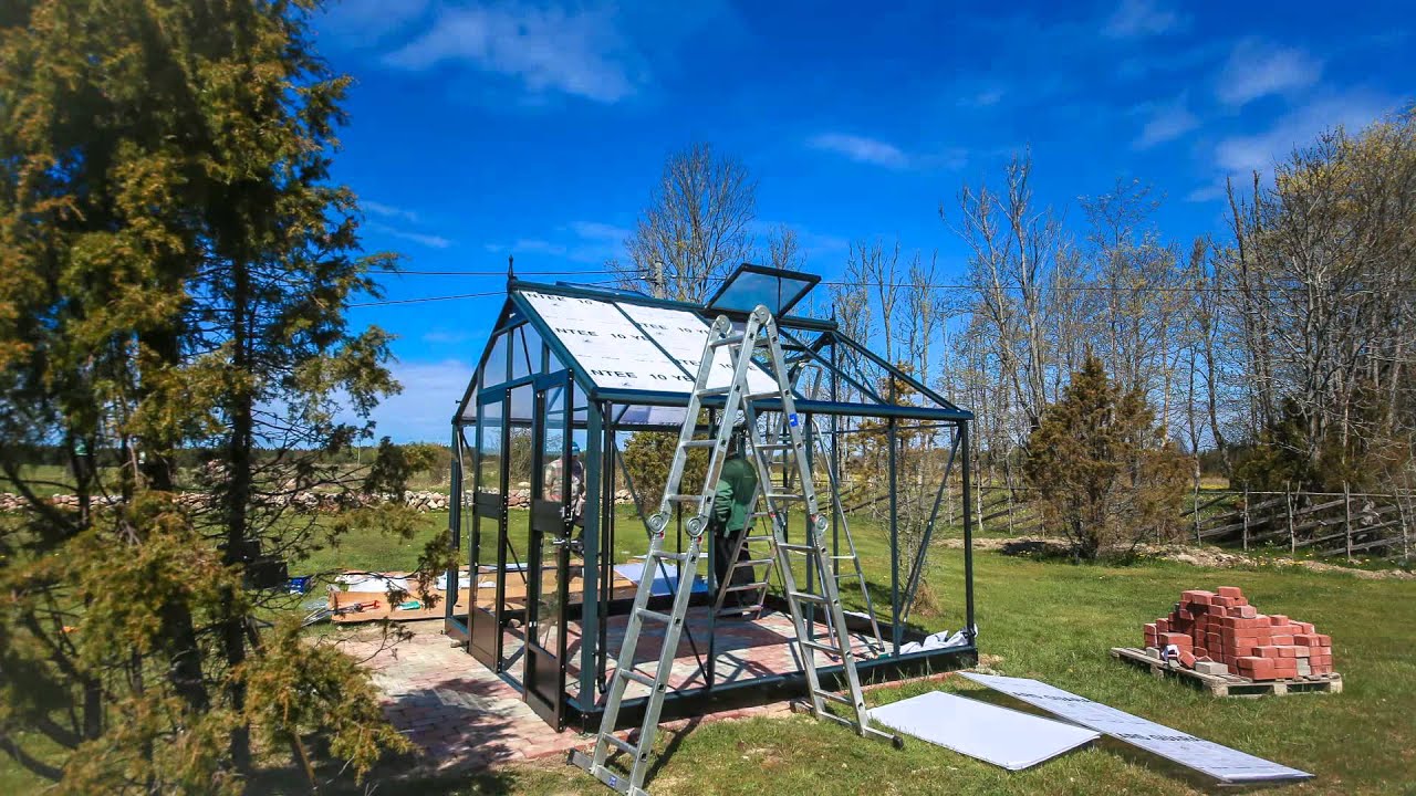 Juliana 8.8 sqm greenhouse assembly, timelapse.