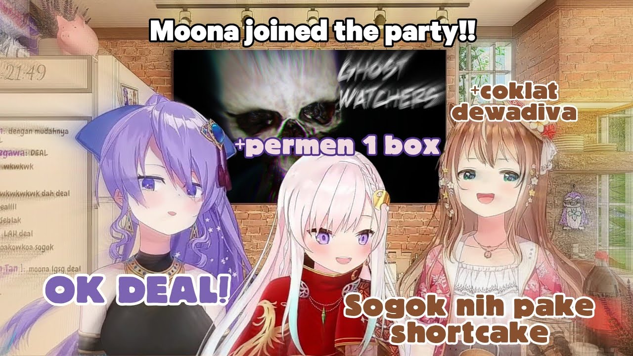 Tidak murah untuk mengajak Dewi Bulan main game Horror [Moona / Iofi / Risu]