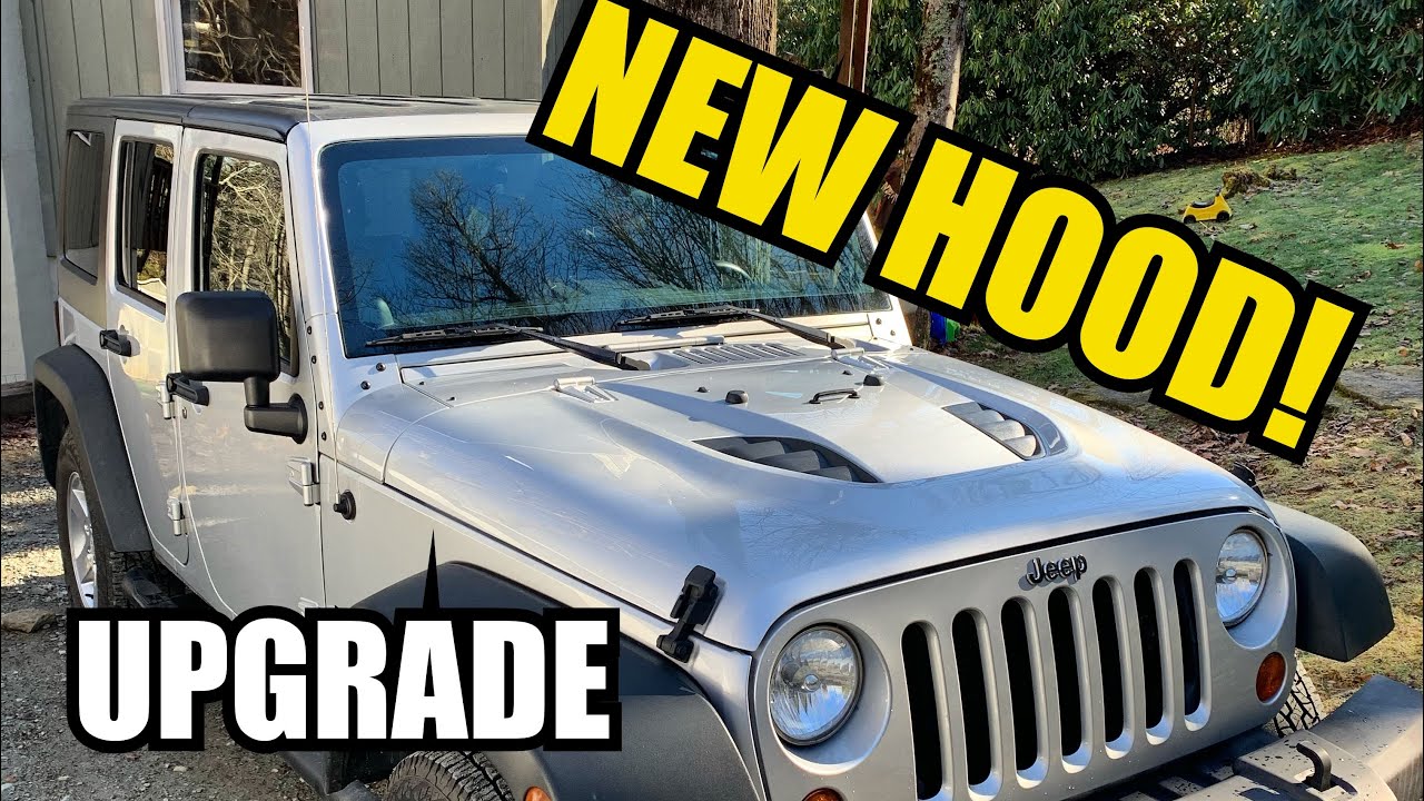 Installing A Power Dome Hood On My JKU - Smittybilt SRC Stingray Vented Hood