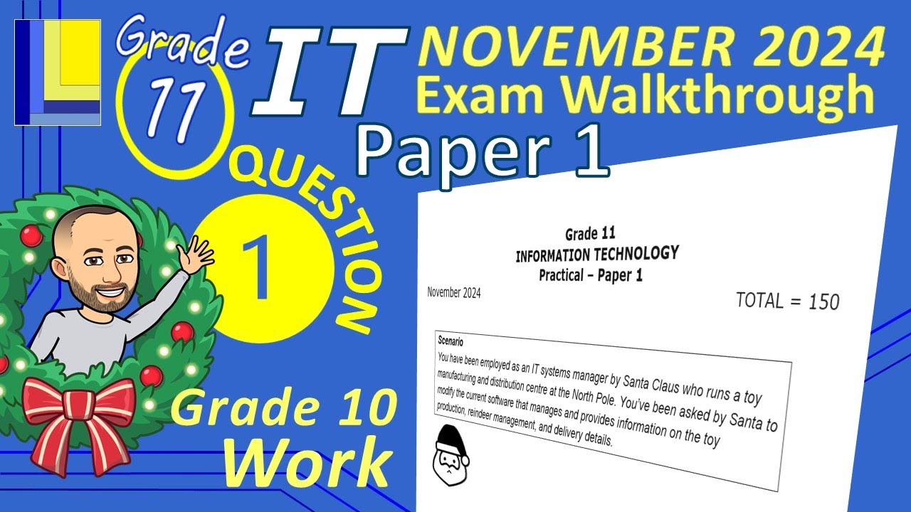 Information Technology Grade 11 Paper 1 November 2024 Q1 - Grade 10 Work