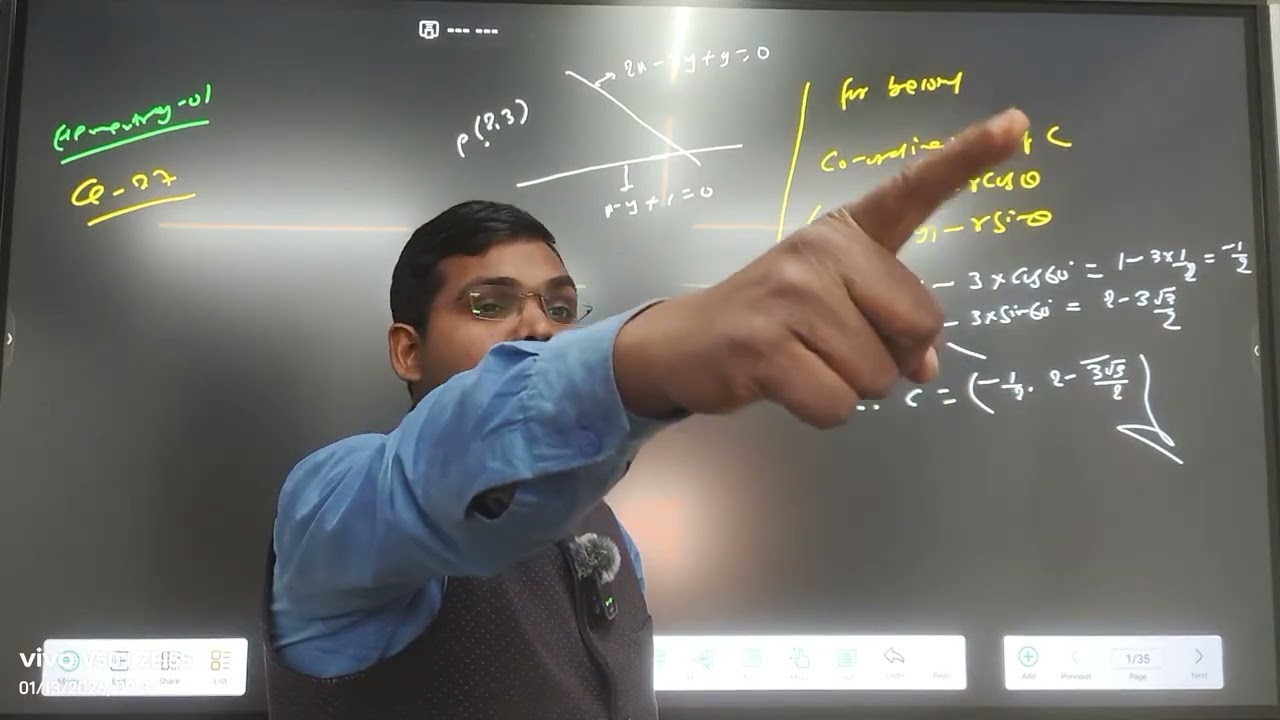 Straight Line problems class 11 