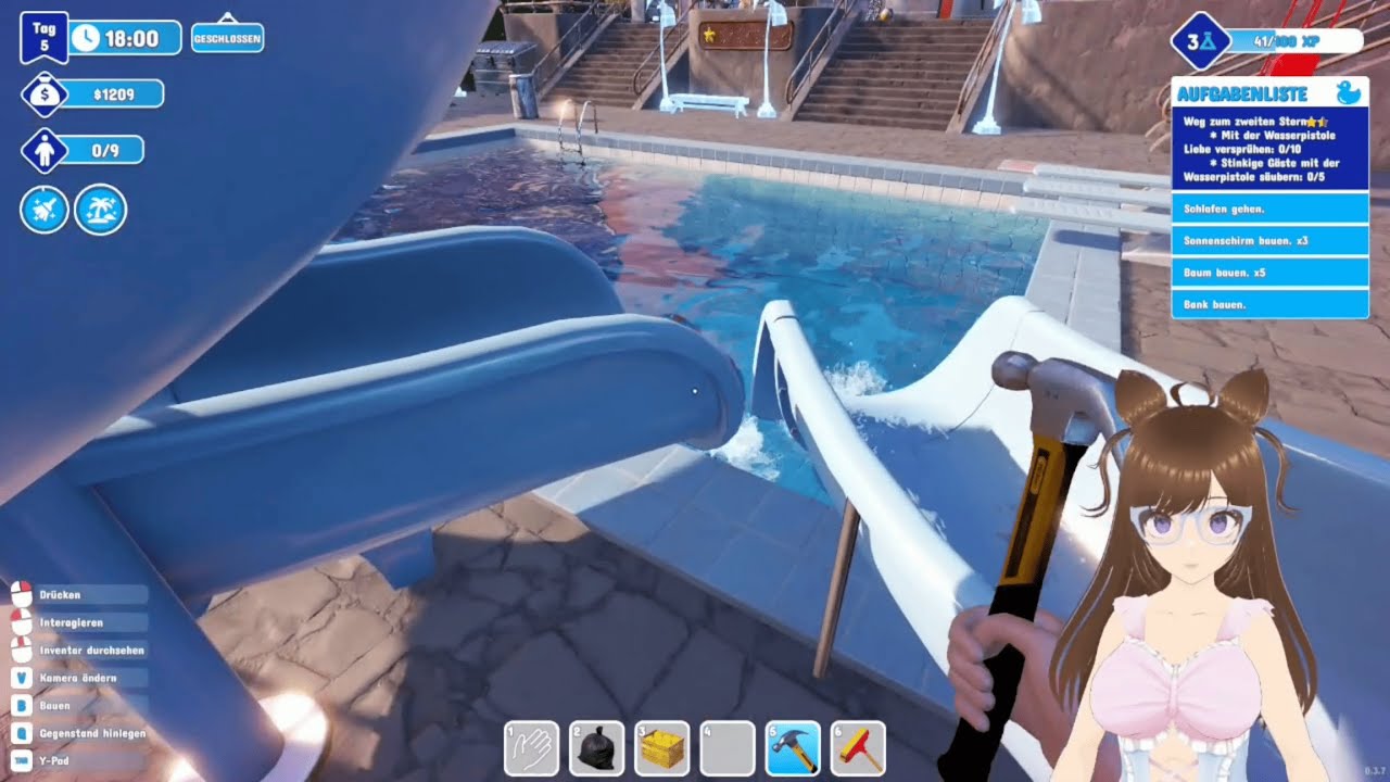Neuer Pool und gefährliche Rutschen incoming - Waterpark Simulator #003