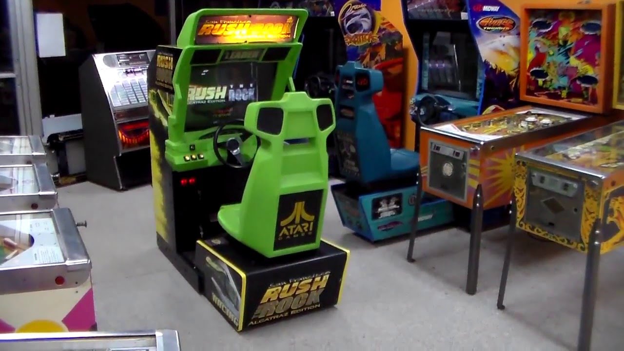San Francisco Rush The Rock Arcade Game!  90's classic Atari Racing action!