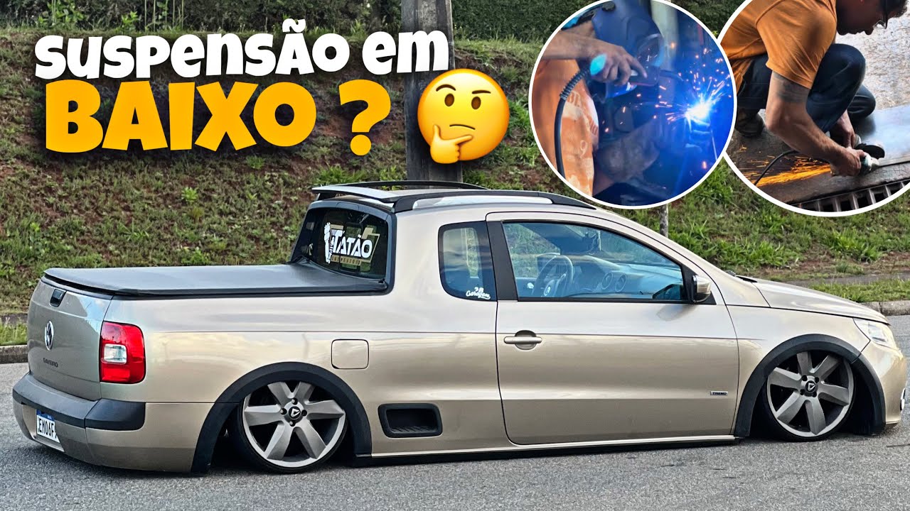 É NO EXTREMO ! SAVEIRO G5 SUSPENSÃO A AR ARO 18 