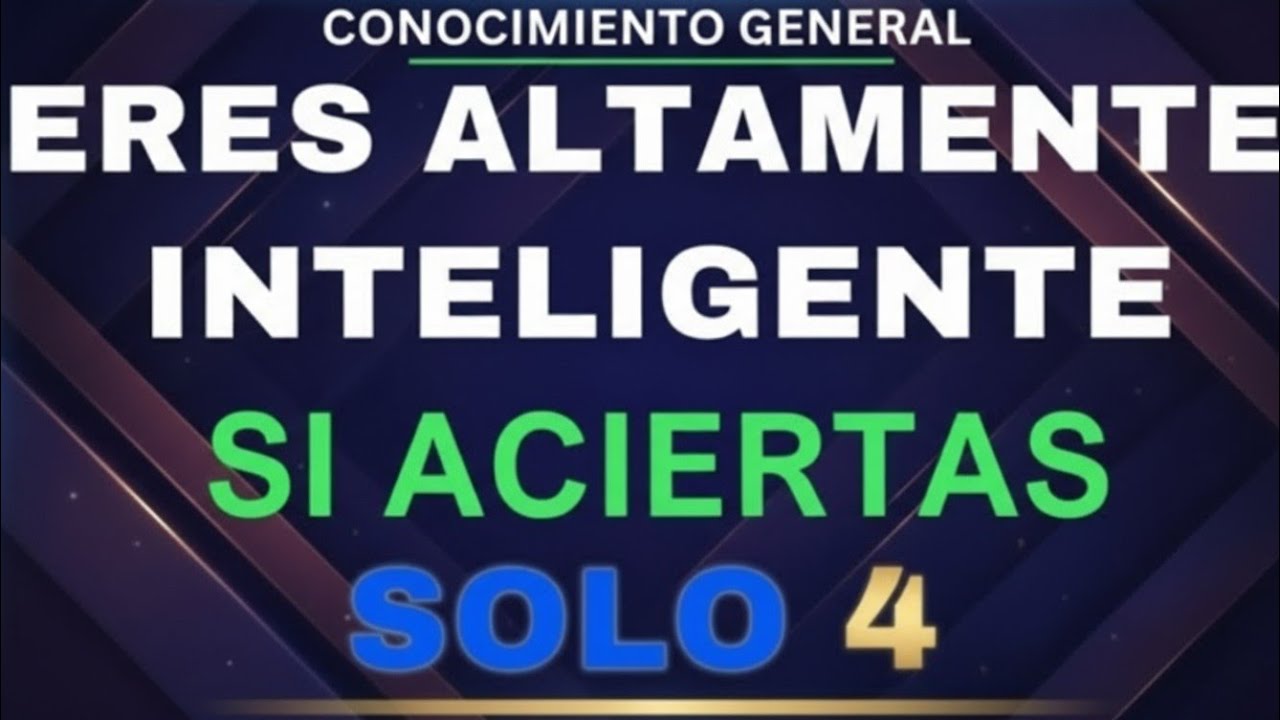 😱 Si Solo Aciertas 2, Tu Cerebro es Único | Test de IQNadie Normal Acierta Solo 2 en Este Test de IQ