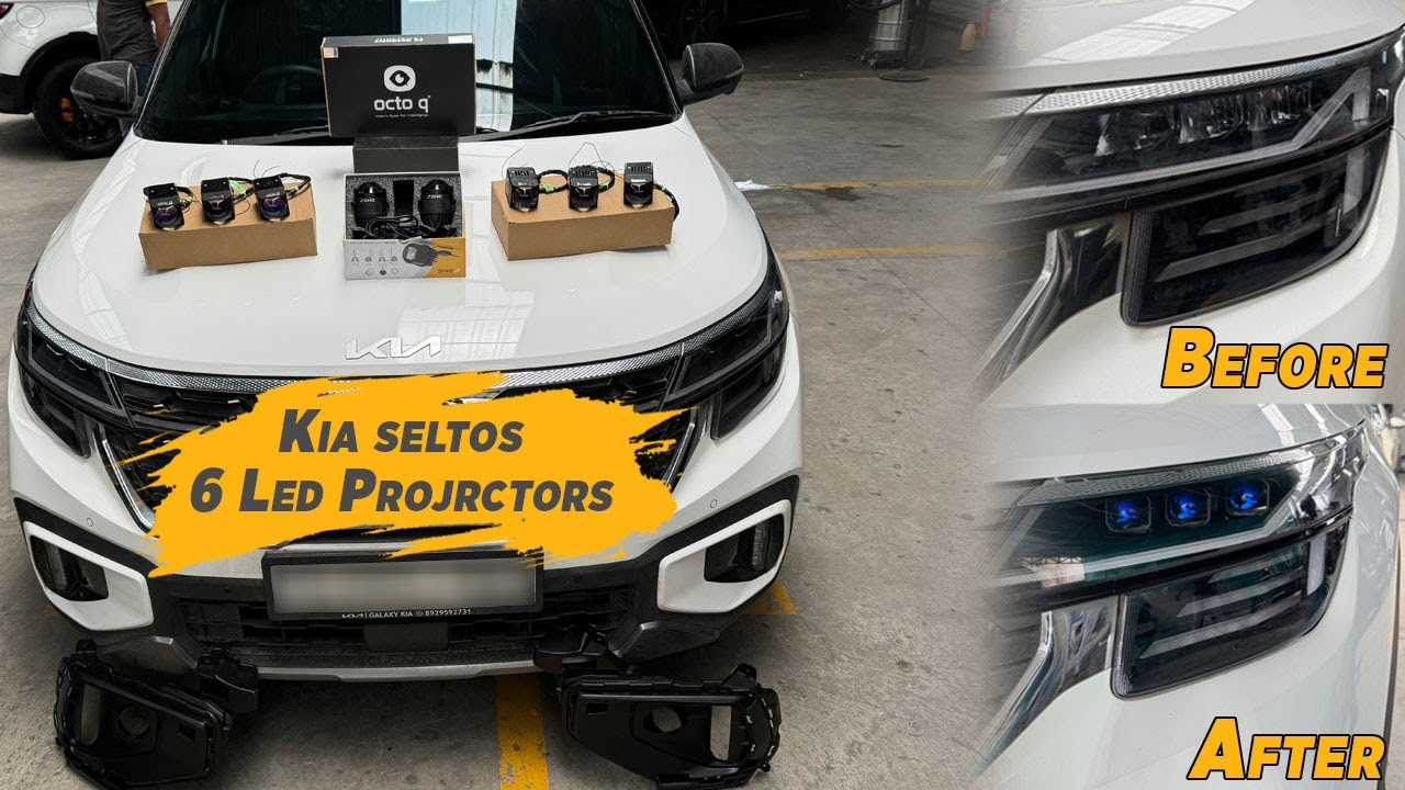Модернизация фар Kia Seltos | Установка 6-светодиодного проектора | FE RETROFIT OCTOQ PROJECTORS