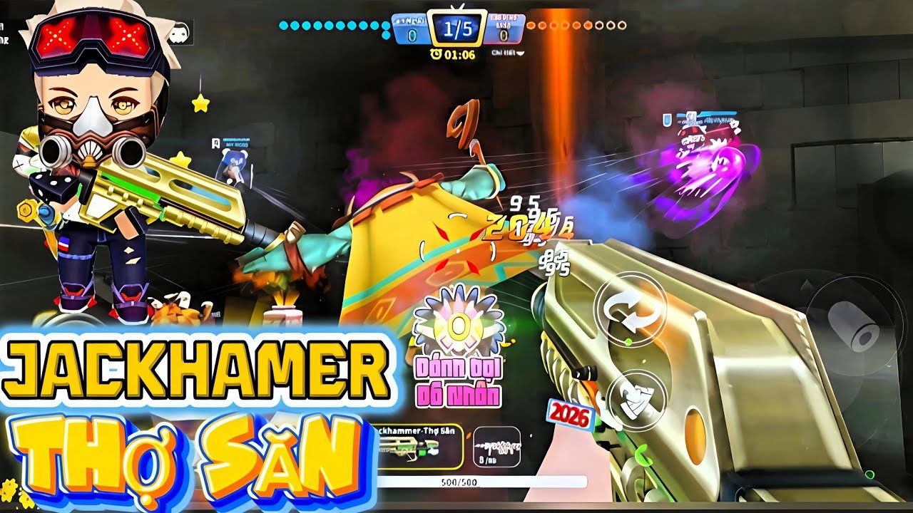 Cầm Jackhammer thợ săn thủ dã nhân như phim hành động