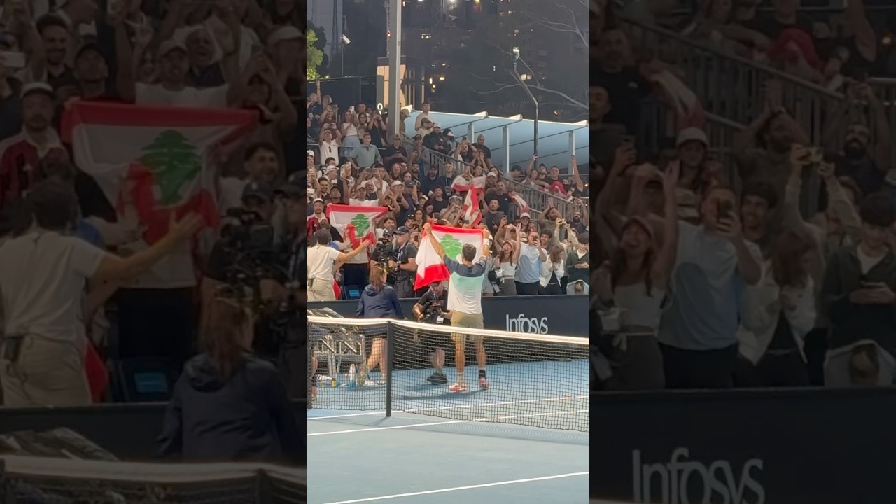 History Made by 🇱🇧 Hady Habib & unforgettable Lebanese celebration 🎾 #AO25 #Lebanon