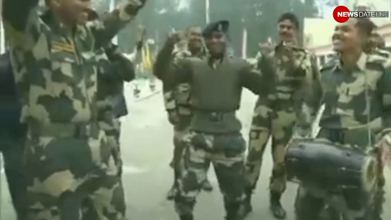 (BSF) Border Security Force jawans celebrate in RS Pura, ahead of NewYear2020