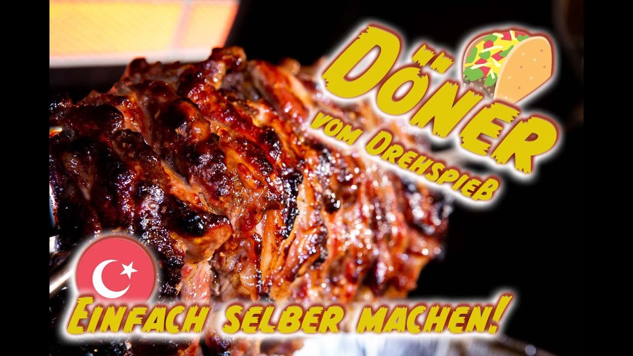 😍 Döner einfach selber machen! 🐮 Kalbfleisch Döner vom Drehspieß 🥙 [Deutsches Rezept]