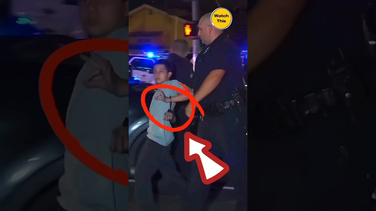 This kid is wild, Watch this young teen, who used gang signs, gets arrested with a big smile by LAPD