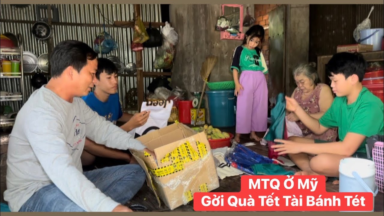 Thăm bà cháu Tài Bánh Tét và gởi quà của MTQ ở Mỹ 