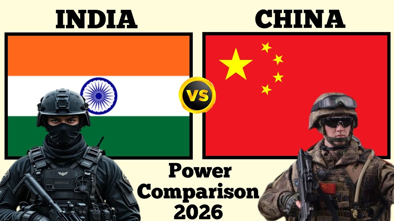 India vs China Military Power Comparison 2026 | China vs India Military Power 2026