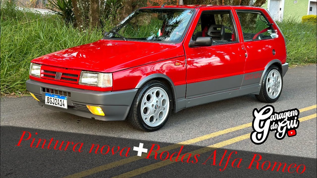 Uno 1.6 R com pintura nova e rodas de Alfa Romeo aro 15