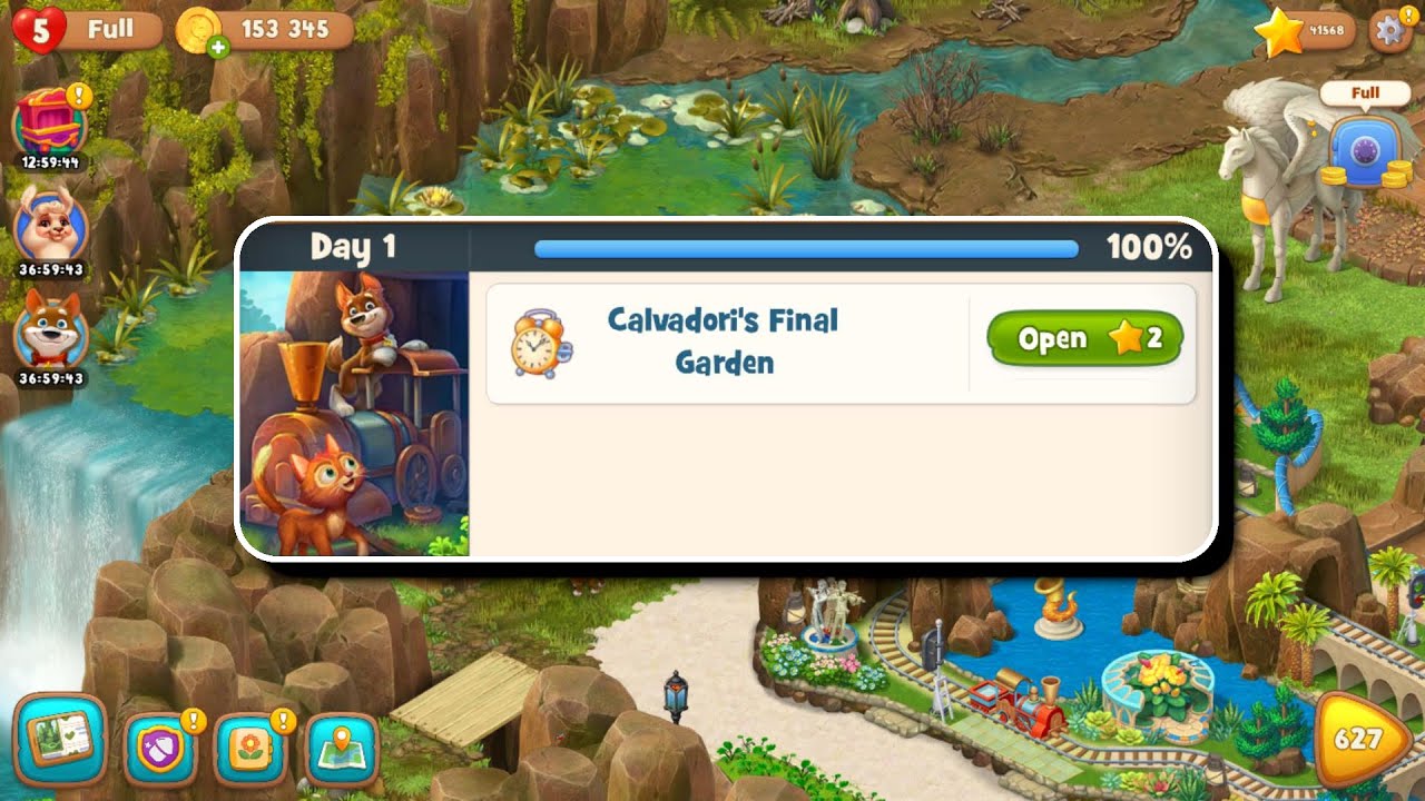 New Area Opened - Day 1 - The Railroad - Playrix Gardenscapes New Acres - Android Gameplay