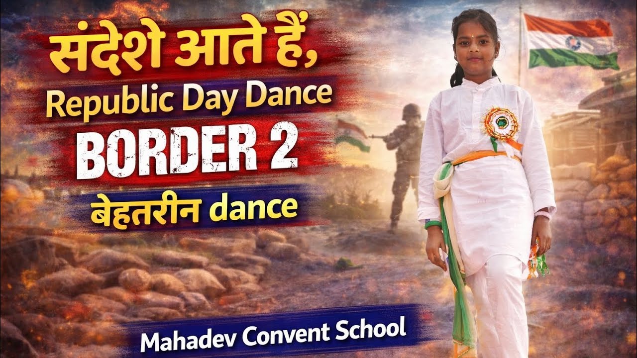 Republic Day Special 🇮🇳|| School Girl Dance|| संदेशे आते हैं...#viral #army #school #culture #song 