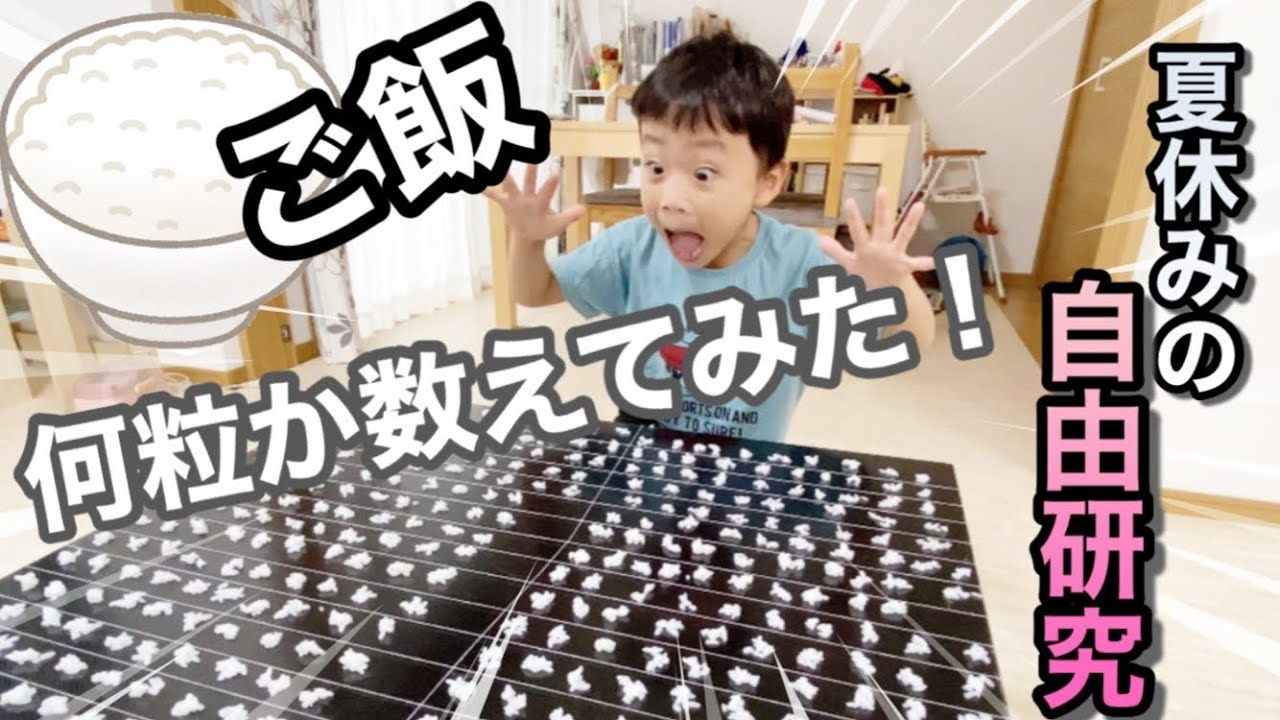 【いつも食べているご飯って何粒あるの？？夏休みの自由研究で調べてみた！！】